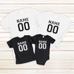 custom family shirts, personalized name number matching family tee, custom name shirt, couple shirt, shirt for kids