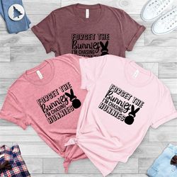 funny easter gift shirt, easter bunny shirt, forget the bunnies i'm chasing hunnies shirt, easter youth kids shirt, east