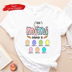 personalized grandma shirt for easter day, custom grandma easter day shirt, shirt for nana easter day, custom easter nan