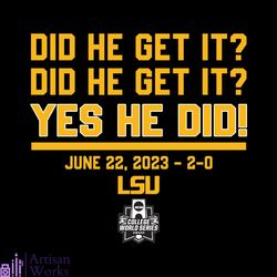 lsu baseball ncaa did he get it yes he did svg cricut file