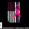 American Police Flag Cool Breast Cancer Awareness Gifts T-Shirt copy.jpg