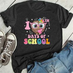 happy 100 days of school shirt, teacher shirt , school day teacher, 100 days of school cute owl