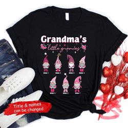 personalized grandma's sweethearts with kids name shirt, custom kids name sweetheart valentine grandma shirt, funny vale