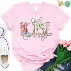 i'm the nurse bunny shirt, nurse easter shirt, nurse lover shirt, nursing easter day gift, happy easter day