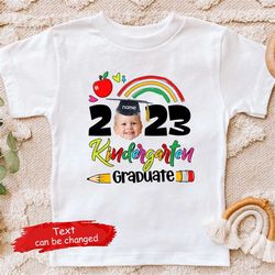 custom photo kindergarten grad shirt, senior shirt, personalized name graduation kindergarden gift idea, kindergarten gr