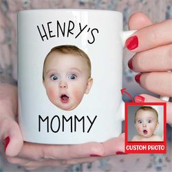 Personalized Child Photo Mug, Baby Photo Shirt Mug, Custom Photo Mug, Shirt Mug For New Dad, Baby Photo Mug, Custom Fami