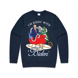 ridin with biden joe biden christmas jumper sweater sweatshirt 2020 us president funny xmas gift