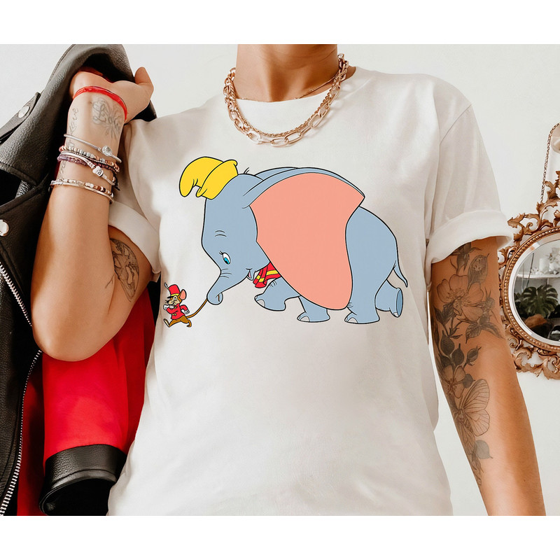 Disney Classic Dumbo and Timothy Q Mouse Walking T-Shirt, Magic Kingdom Shirt, Walt Disney World, Disneyland Family Matching Shirts - 1.jpg