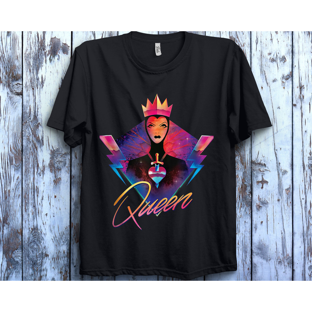 Disney Villains Evil Queen Neon 90s Rock Band Shirt, Disney Family Matching Shirt, Walt Disney World Shirt, Disneyland Trip Outfits - 1.jpg