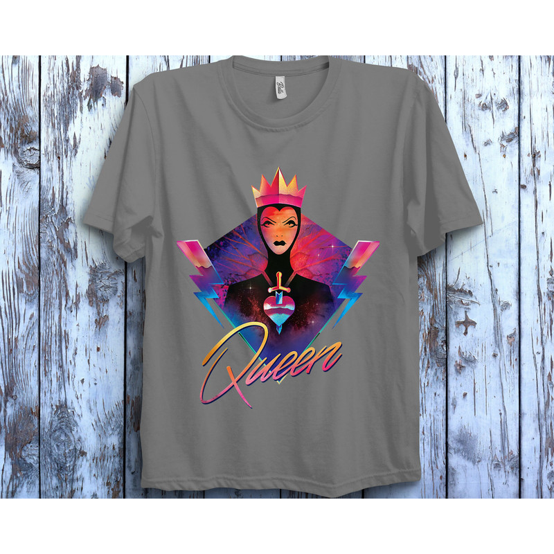 Disney Villains Evil Queen Neon 90s Rock Band Shirt, Disney Family Matching Shirt, Walt Disney World Shirt, Disneyland Trip Outfits - 2.jpg