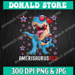american flag 4th of july t rex dinosaur amerisaurus rex boy png, t-rex holding american flag png, 4th of july dinosaur