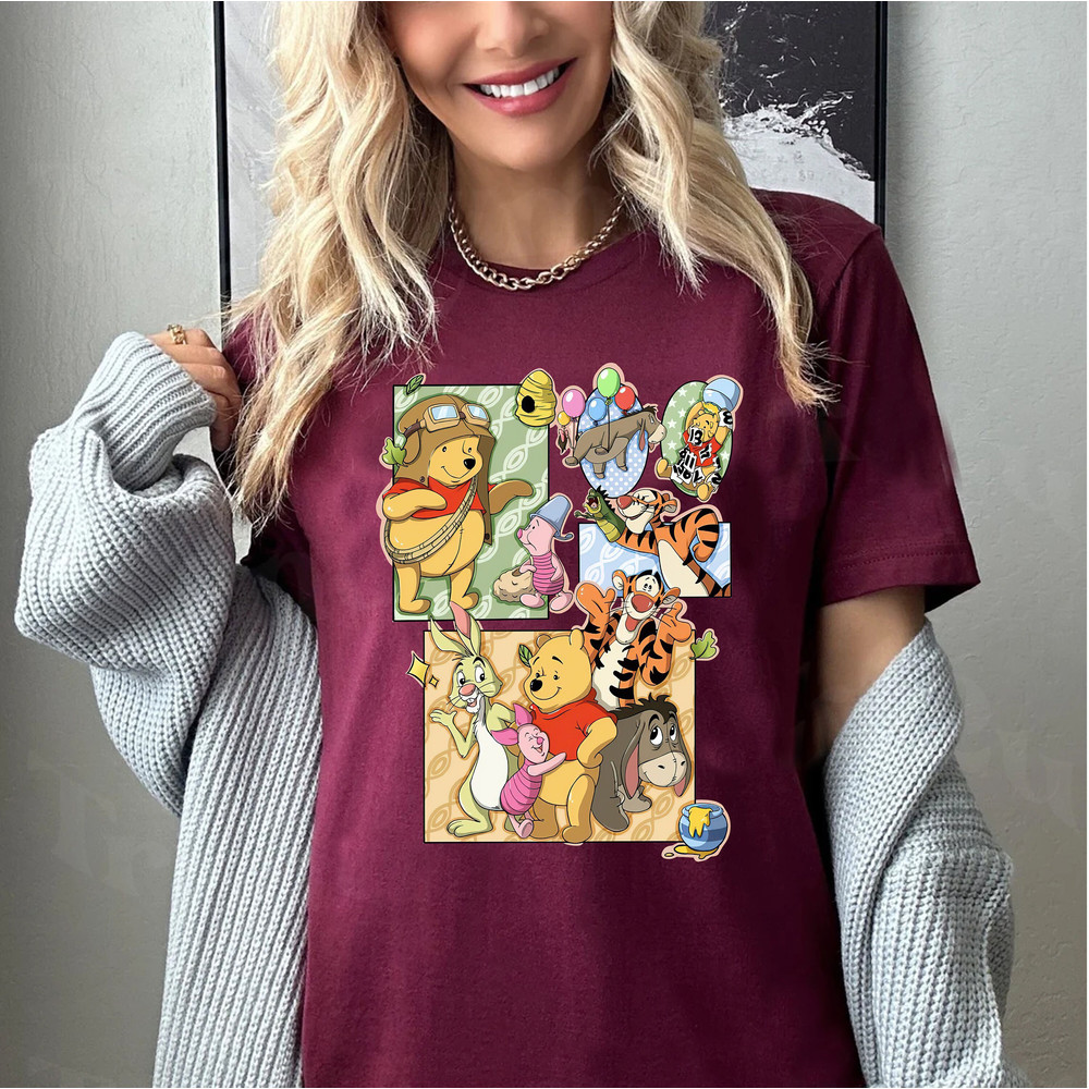 Disney Winnie The Pooh Cute Characters Shirt, Pooh Eeyore Piglet Tigger Magic Kingdom, Walt Disney World, Disneyland Family Matching Shirts - 3.jpg