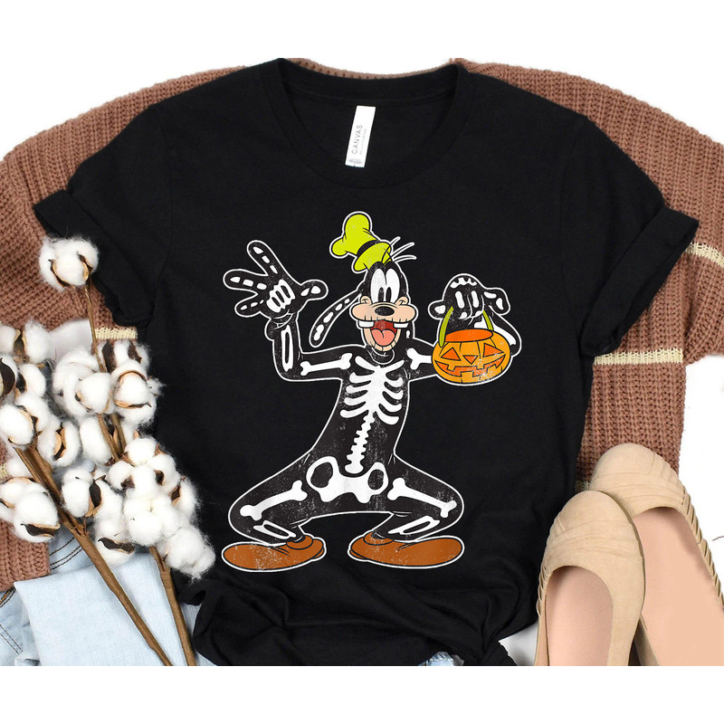 Goofy Skeleton Funny Halloween Pumpkin Disney Unisex Gift T-Shirt Gift For Men Women Hoodie Sweatshirt Kid T-Shirt - 1.jpg