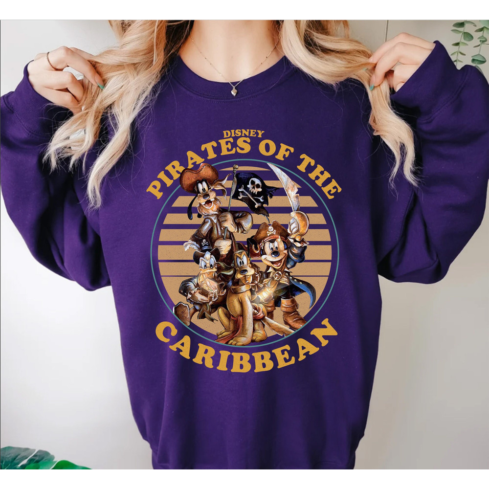 Retro Disney Pirates Of The Caribbean Shirt, Disney Mickey and Friends Shirt, Walt Disney World Tee, Disneyland Family Matching Shirts - 1.jpg