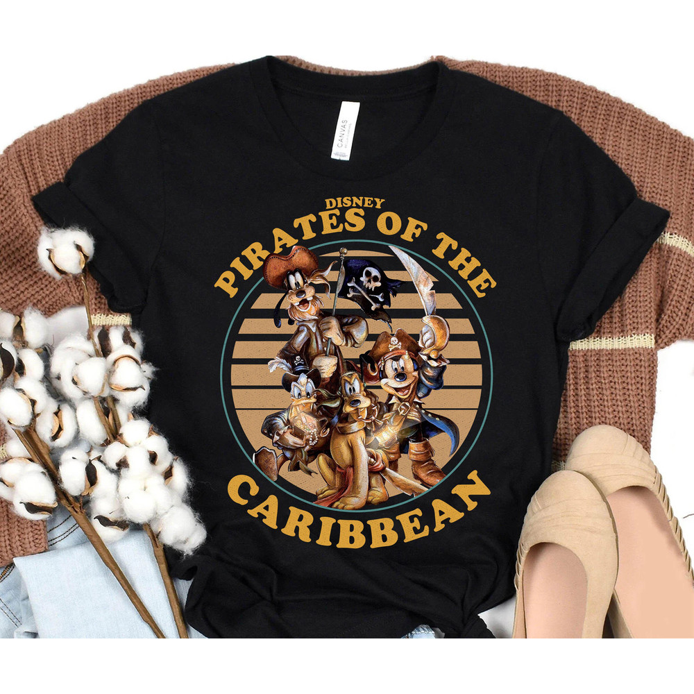 Retro Disney Pirates Of The Caribbean Shirt, Disney Mickey and Friends Shirt, Walt Disney World Tee, Disneyland Family Matching Shirts - 3.jpg