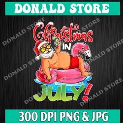 santa christmas in july png, summer vibes, beach vacation, holiday png, tropical png files