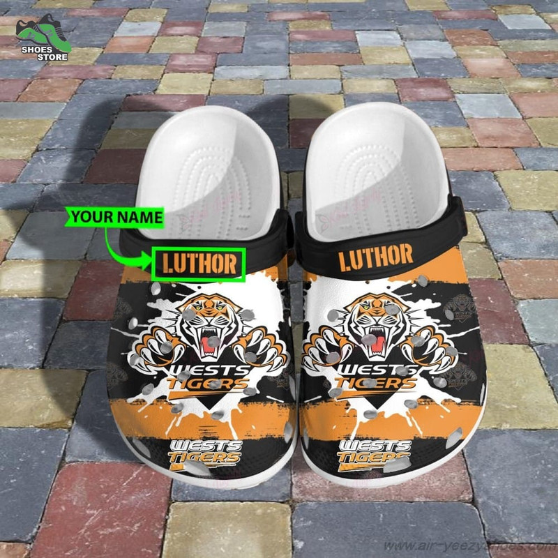 Wests Tigers Crocs, NRL Shoes Gift for Fan.jpg