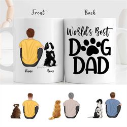 personalized dog dad coffee mug, world's best dog dad mug, custom gift for dog owner, birthday gift, father's day, gift