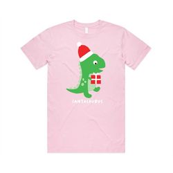 santasaurus jumper t-shirt tee top xmas santa dinosaur t-rex kids childrens youth cute funny gift