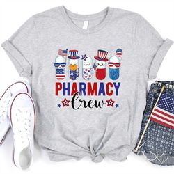 4th of july pharmacy squad shirt, pharmacy crew shirt, funny pharmacy technician 4th of july shirt, pharmacist independe