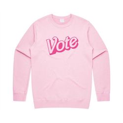vote pink jumper sweater sweatshirt us election campaign for president cute shirt retro