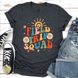 field trip squad groovy field day 2023 t-shirt, school field trip, students matching shirt, 2023 field trip surprise