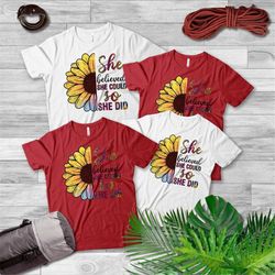 inspirational shirts, positive shirt, gift for women,she believed she could so she did shirt, she did shirt, mental heal