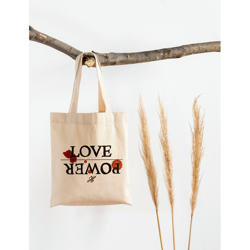 Love Power Tote Bag, Womens Tote Bag, Gift Tote Bag, Cute Tote Bag, Special Days Tote Bag, Valentine's Day Tote Bag, Canvas Tote Bag - 2.jpg