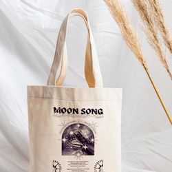 moon song tote bag, phoebe tote bag, bridgers tote bag, womens tote bag, gift tote ba