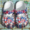 God Bless the USA America Flag Shoes Crocs Hippie, Tie Dye US Proud Twinkle Star 4th Of July Shoes.jpg