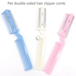 Pet Hair Trimmer Comb Cutting Cut Dog Cat With 2 Blades Grooming Razor Thinning Hairbrush Comb Products For Cats