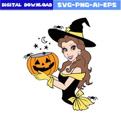 Belle Beauty and the Beast Halloween Svg, Beauty and The Beast Svg, Belle Svg, Disney Svg, Halloween Svg, Png Eps File