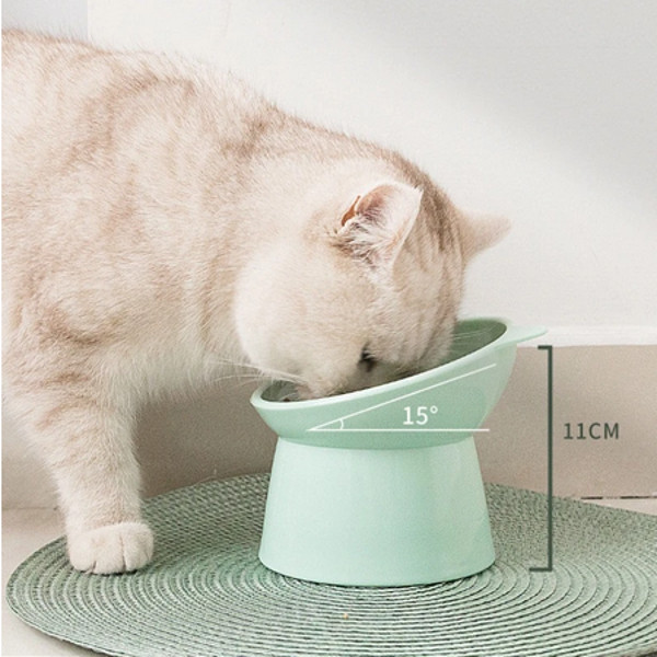 Cat Bowls Elevated Tilted Raised Cat Food Bowls Cat Bowl Whi - Inspire  Uplift