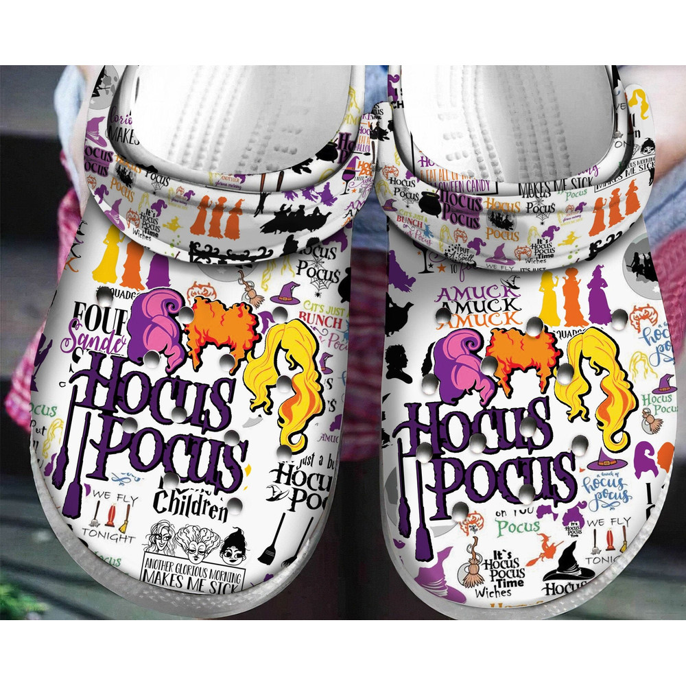 Hocus Pocus Pattern Cute Icon Crocs Clog Shoes.jpg