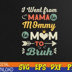 Funny Mothers Day design I Went from Mama for wife and mom Svg, Eps, Png, Dxf, Digital Download