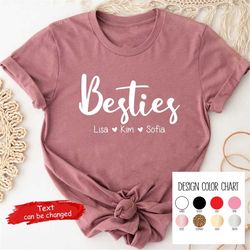 best friends name shirts, personalized shirt for best friend, custom name bff shirts, matching best friend shirts, best