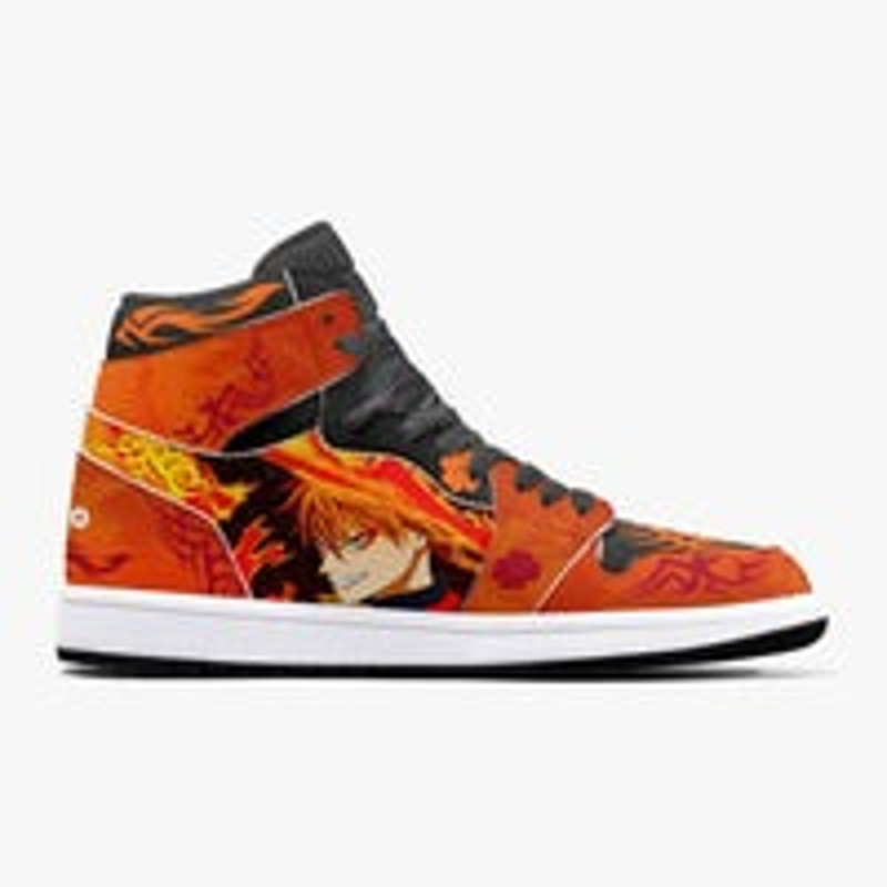 Black Clover Leopold Vermillion JD1 Shoes, Sakata Gintoki Gintama Jordan 1 Shoes, Sakata Gintoki Gintama Sneaker Shoes
