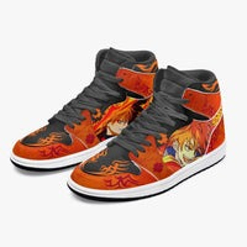 Black Clover Leopold Vermillion JD1 Shoes, Sakata Gintoki Gintama Jordan 1 Shoes, Sakata Gintoki Gintama Sneaker Shoes