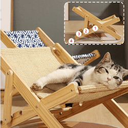 Dog Cat Chair Pet Sisal Bed Adjustable Recliner Portable Puppy Sleeping Nest House Comfort Nestapply To 10kg Cat Dog Sof