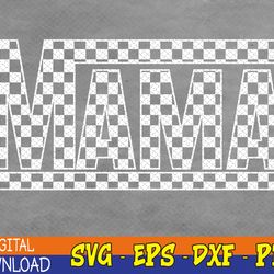 Checkered Mama Svg, Eps, Png, Dxf, Digital Download