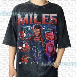 vintage wash miles morales t-shirt | miles morales shirt | spider-man across the spider-verse shirt | spiderman gift mm4