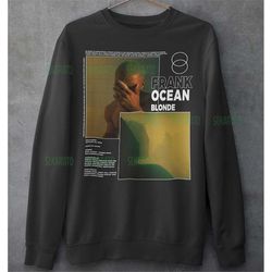 vintage bootleg inspired sweatshirt | graphic unisex crewneck | blond - frank ocean, aesthetic pop album hoodie sof02