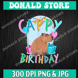 capybara birthday party capybaras for girls and boys png, png high quality, png, digital download