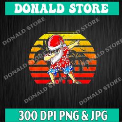 dabbing santa christmas in july boys men hawaiian xmas dab png, png high quality, png, digital download