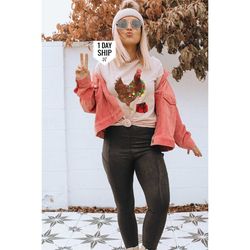 chicken christmas shirt - chicken lover gift - xmas farmer t-shirt