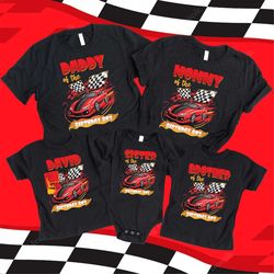 birthday boy personalized birthday daddy mommy of the birthday, custom family birthday shirt, racing car birthday matchi