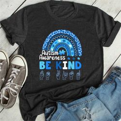 in april we wear blue rainbow autism awareness puzzle love t-shirt ,autism month, in april we wear blue, infinity autism