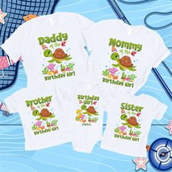 sea turtle birthday shirt, turtle birthday shirt, under the sea family shirts, under the sea birthday, 1st birthday birt