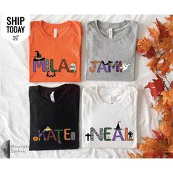 custom halloween shirt, custom name shirt, halloween shirt