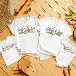custom family easter bunny shirts, matching easter bunny shirts, family easter shirts, family easter outfit, cute easter